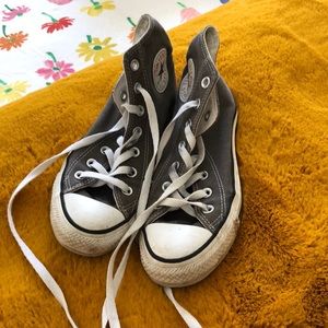 Gray converse All Star high tops
